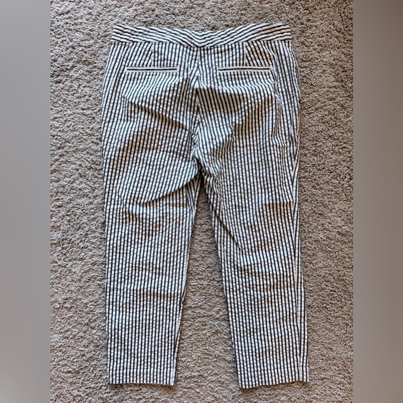 LAUREN Ralph Lauren Navy and White Striped Cropped Chino Pants - Picture 6 of 7